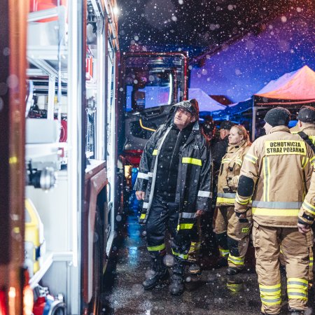 Przywitanie nowego wozu strażackiego OSP Książenice