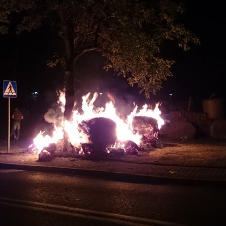 Pożar dekoracji dożynkowych - 28 sierpnia 2017
