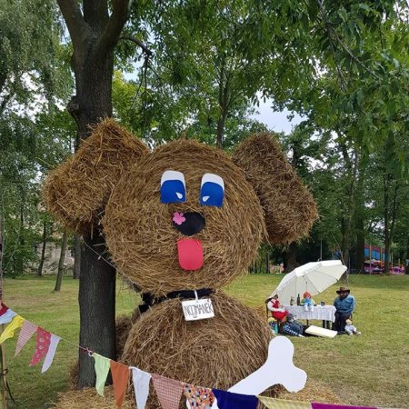 Pożar dekoracji dożynkowych