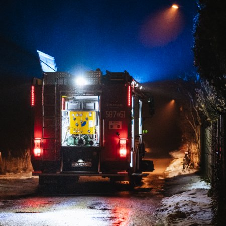 Pożar sadzy w kominie