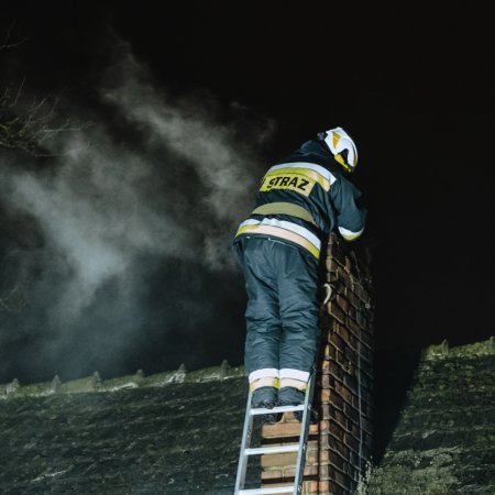 Pożar sadzy w kominie