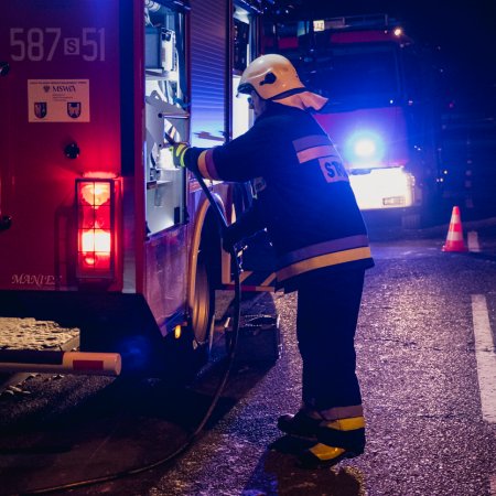 Pożar sadzy w kominie