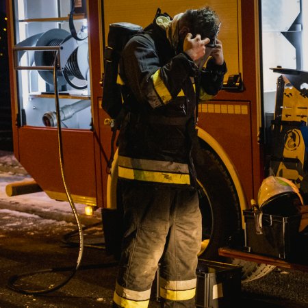 Pożar sadzy w kominie