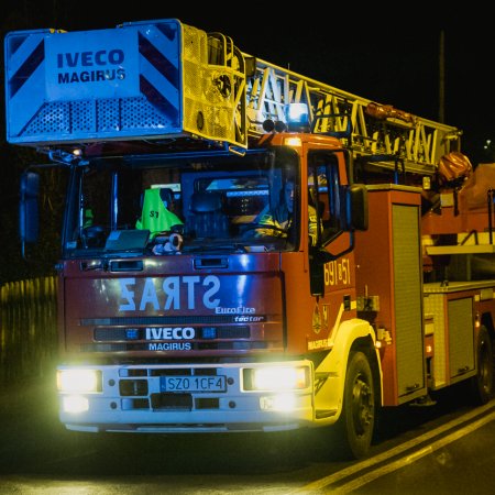 Pożar sadzy w przewodzie kominowym