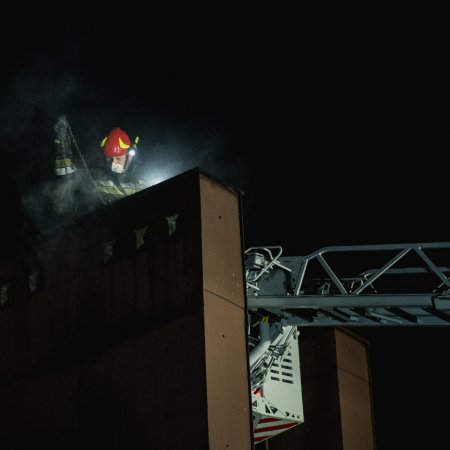 Pożar sadzy w przewodzie kominowym