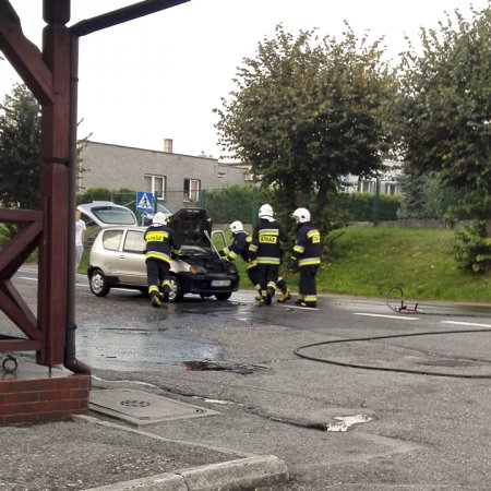 Pożar samochodu osobowego