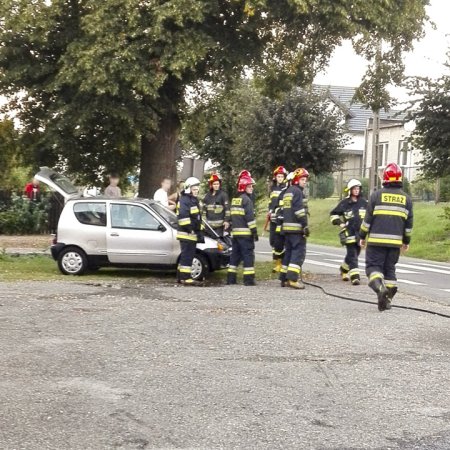 Pożar samochodu osobowego