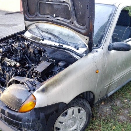 Pożar samochodu osobowego