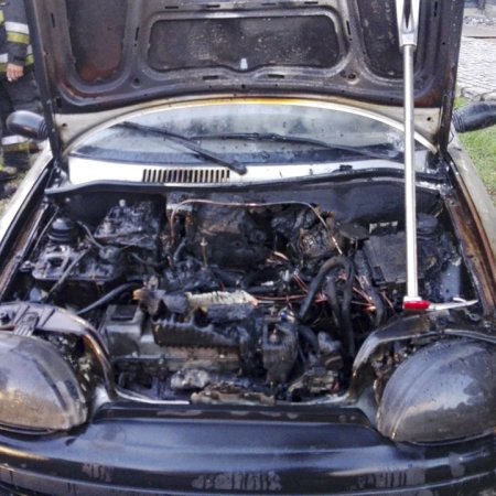 Pożar samochodu osobowego