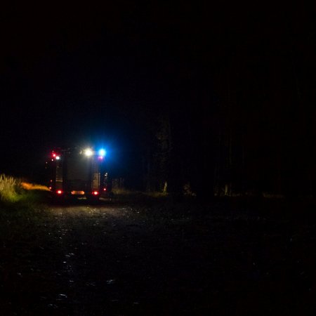 Pożar śmieci w lesie - 6 listopada 2017
