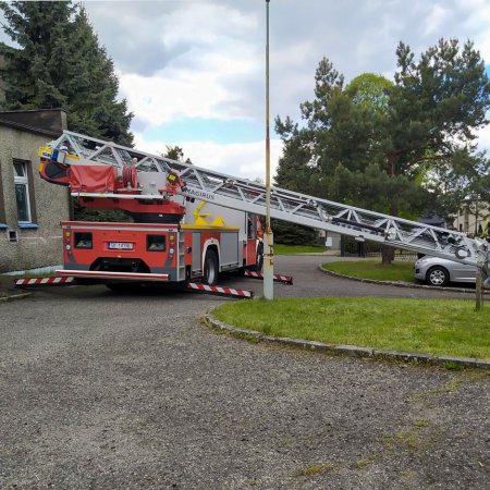 Uszkodzone bocianie gniazdo - 5 maja 2020
