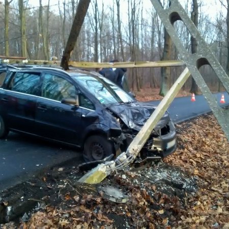 Wypadek samochodu osobowego