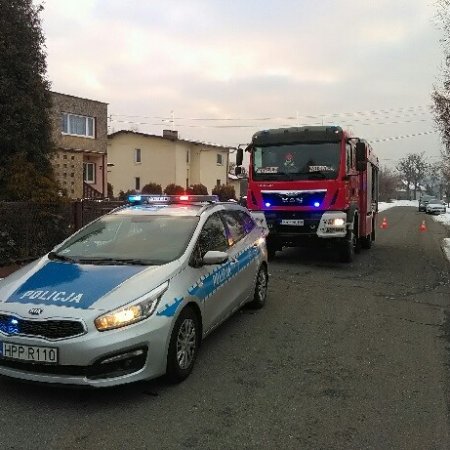 Wypadek samochodu osobowego na ulicy Wiejskiej - 21 stycznia 2017
