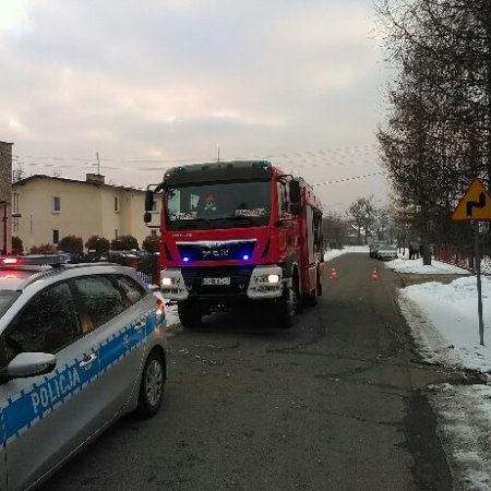 Wypadek samochodu osobowego na ulicy Wiejskiej - 21 stycznia 2017
